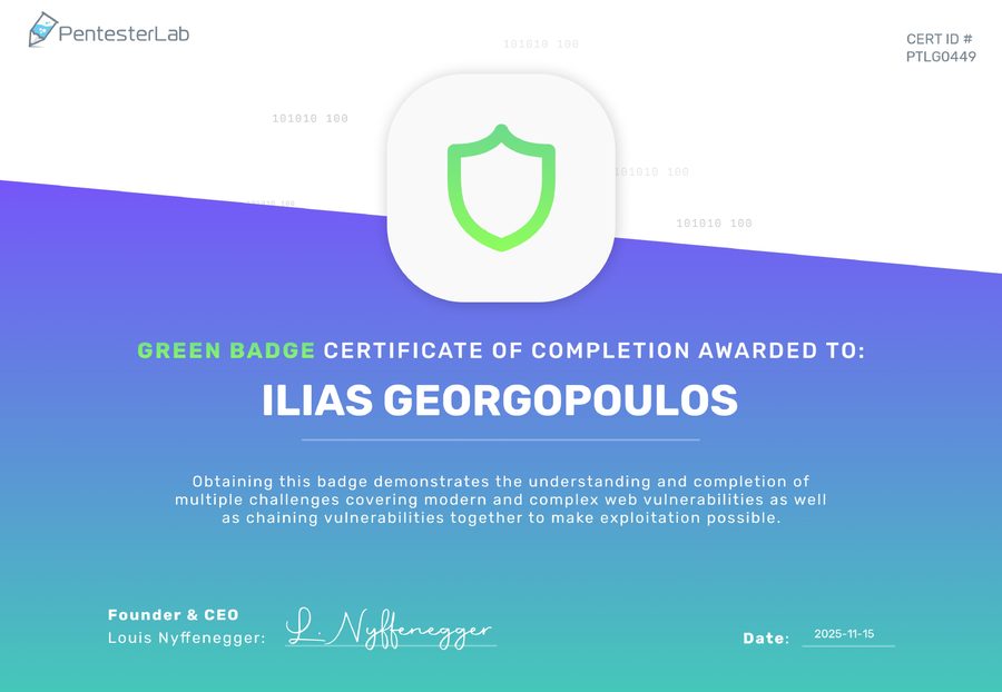 PentesterLab Badge