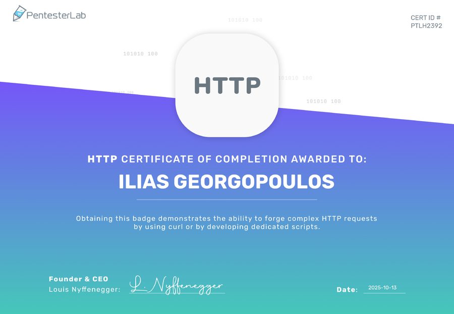 PentesterLab Badge