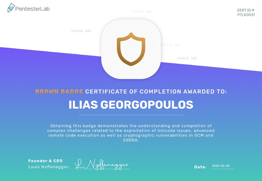 PentesterLab Badge